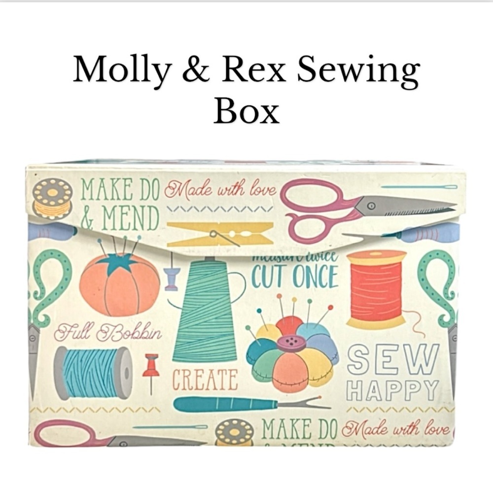 Molly & Rex White Two Layer Storage Sewing Box